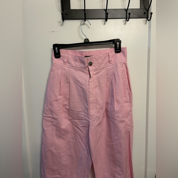 J Brand Pink Cuffed Pleated Pants - Picture 2 of 10